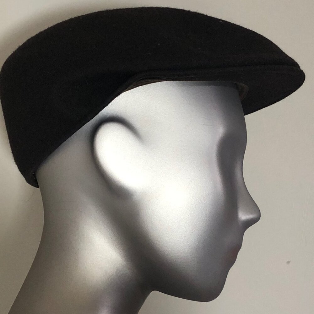 Scala Brown Wool Felt Flat Cap Driving Hat Classic Newsboy Size 7 1/8 Estimate